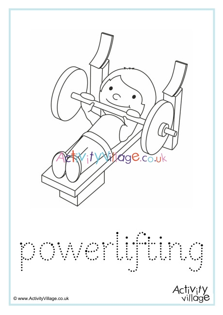 Powerlifting Word Tracing