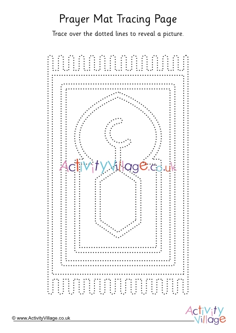 Prayer mat tracing page