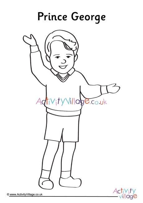 Prince George colouring page