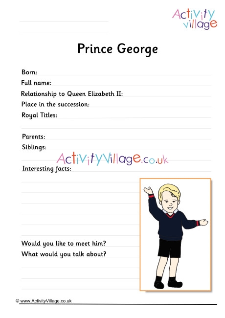 Prince George Worksheet