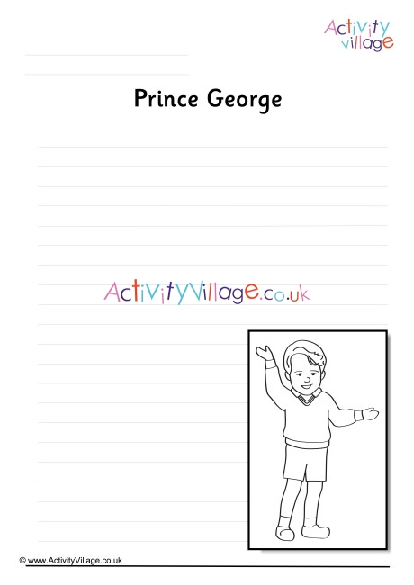 Prince George writing page 