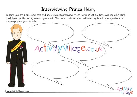 Prince Harry interview worksheet