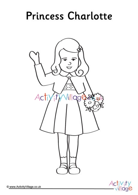 Princess Charlotte colouring page