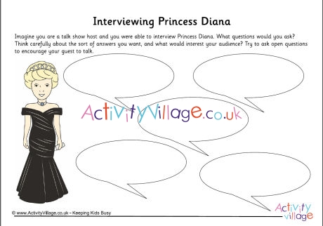 Princess Diana interview worksheet