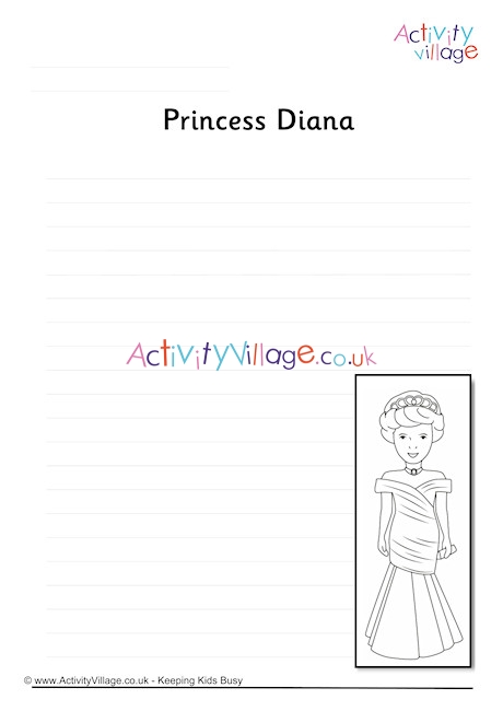 Princess Diana Writing Page