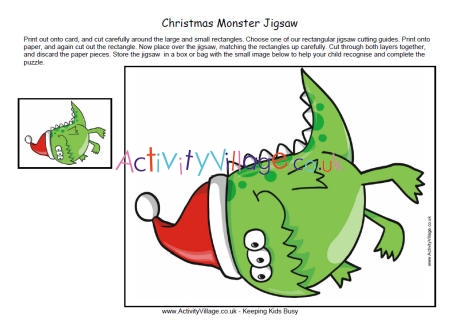 Christmas monster jigsaw