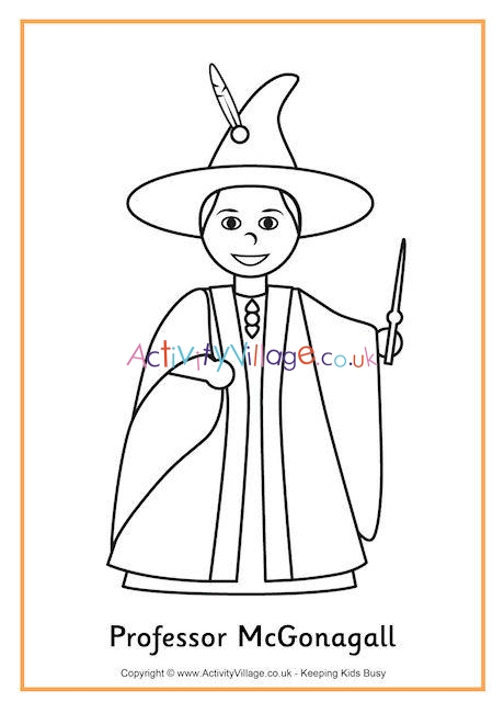 Professor McGonagall colouring page 2