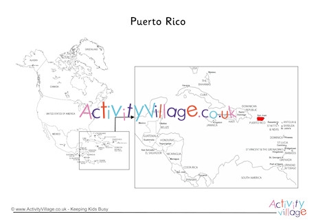 Puerto Rico On Map Of North America