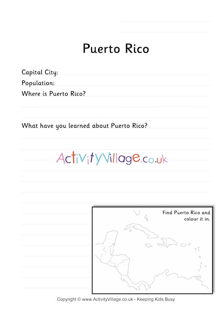 Puerto Rico Worksheet