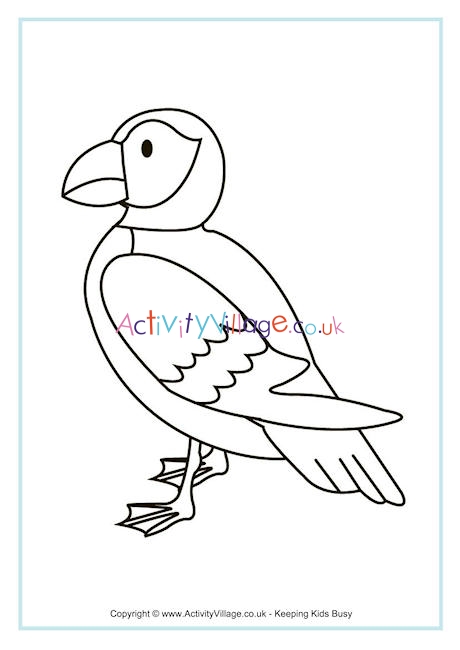 Download Puffin Colouring Page