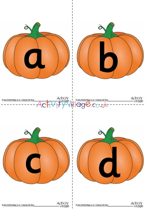 Pumpkin alphabet posters