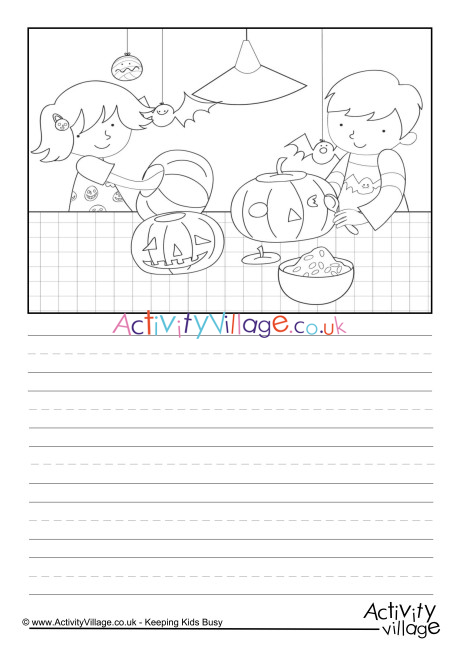 Pumpkin Carving Story Paper 2