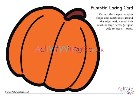 Pumpkin lacing card 2