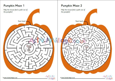Pumpkin mazes pack of 3