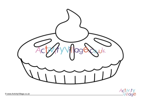 Pumpkin Pie Colouring Page