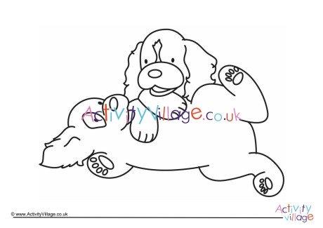 Puppies Colouring Page 2