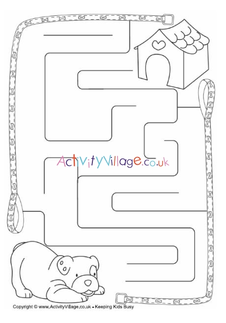 Puppy and kennel maze