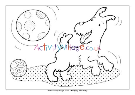 Puppy colouring page