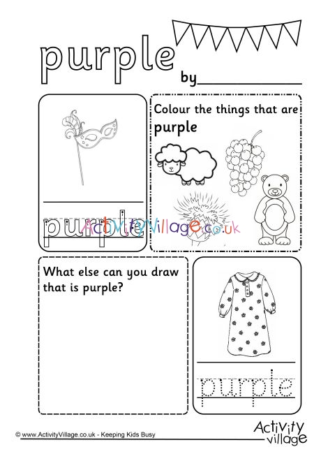 Purple Colour Worksheet