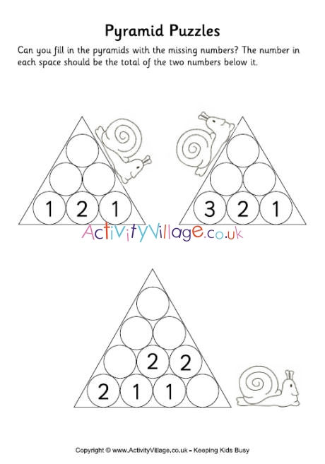 Pyramid puzzles easy 1