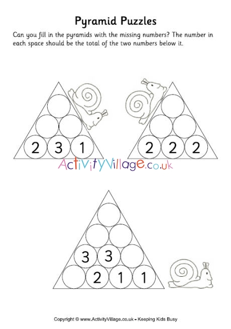 Pyramid puzzles easy 2