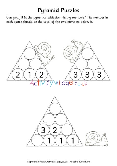 Pyramid puzzles easy 3