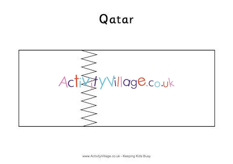 Qatar Flag Colouring Page