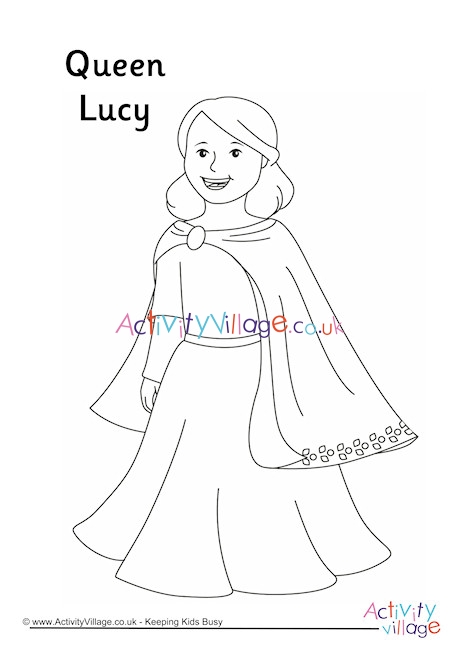 Queen Lucy colouring page