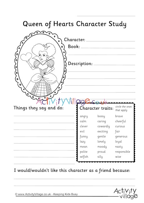 Queen of Hearts Character Study