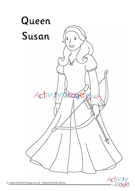 Queen Susan Colouring Page