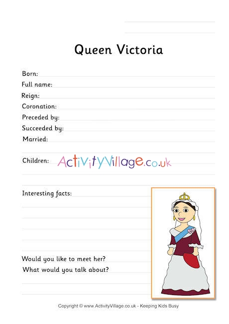 Queen Victoria Worksheet