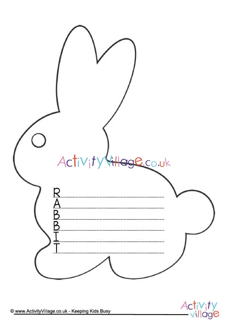 Rabbit frame acrostic