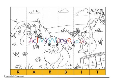 Rabbit Spelling Jigsaw