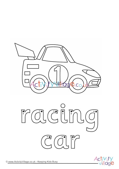 Racing Car Finger Tracing