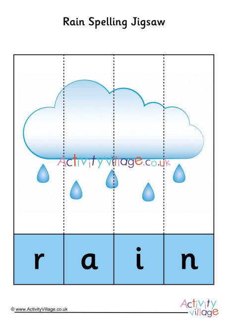 Rain Spelling Jigsaw