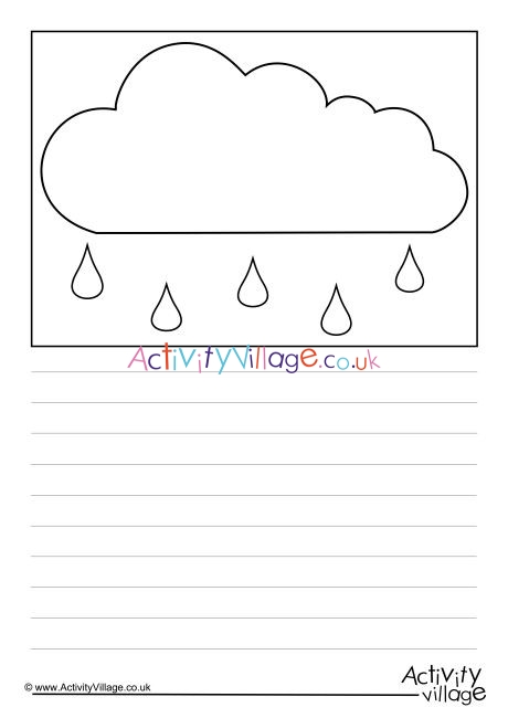 Rain Weather Symbol Story Paper