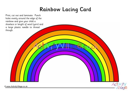 Rainbow Lacing Card
