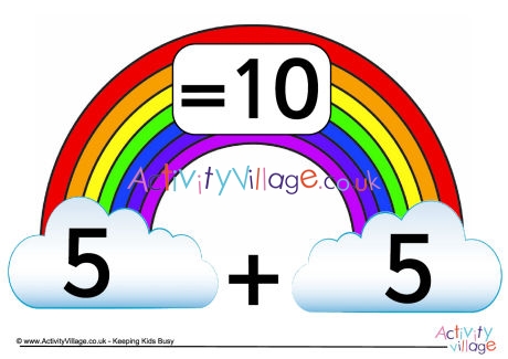 Rainbow number bonds posters to 10