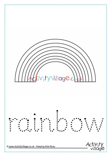 Rainbow word tracing