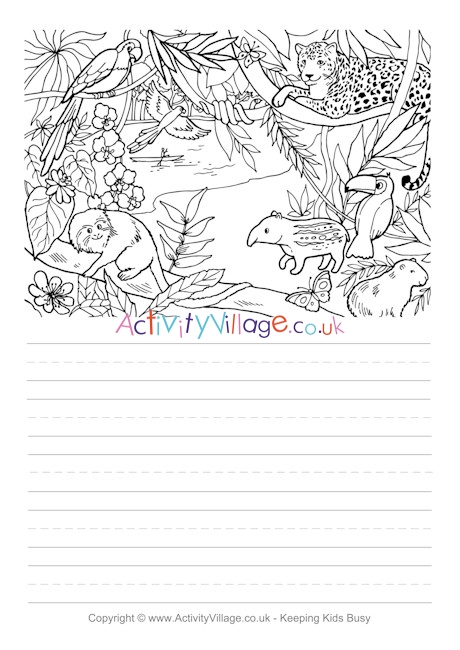 Rainforest story paper