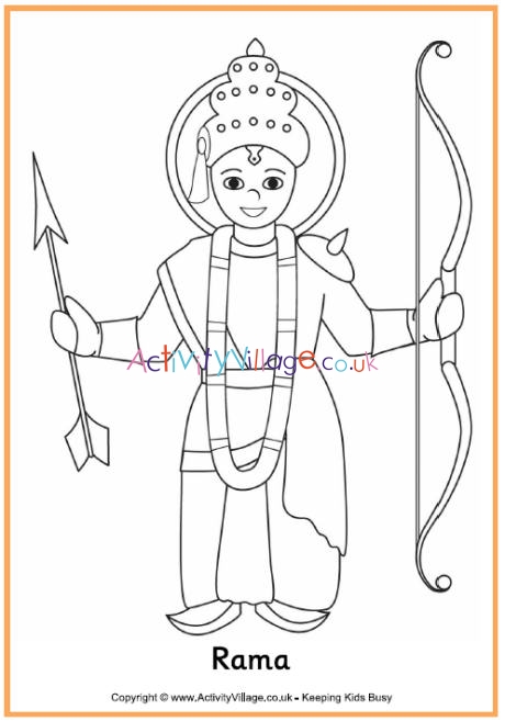 Rama colouring page