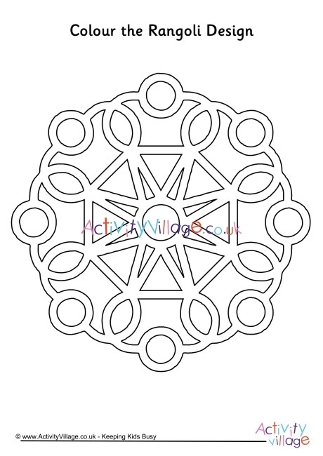 Rangoli colouring page 11