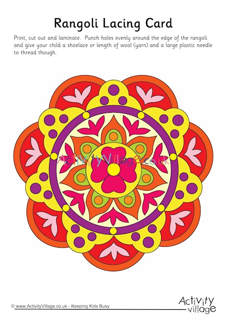 Rangoli Lacing Card 1