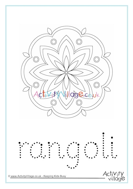 Rangoli Word Tracing