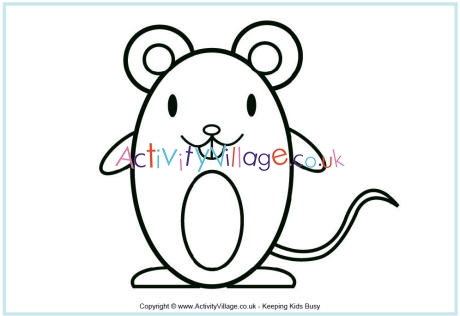 Rat colouring page 2