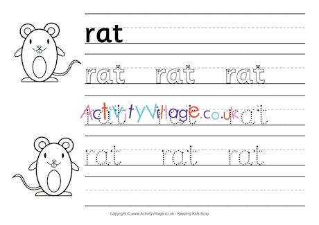 Rat handwriting worksheet