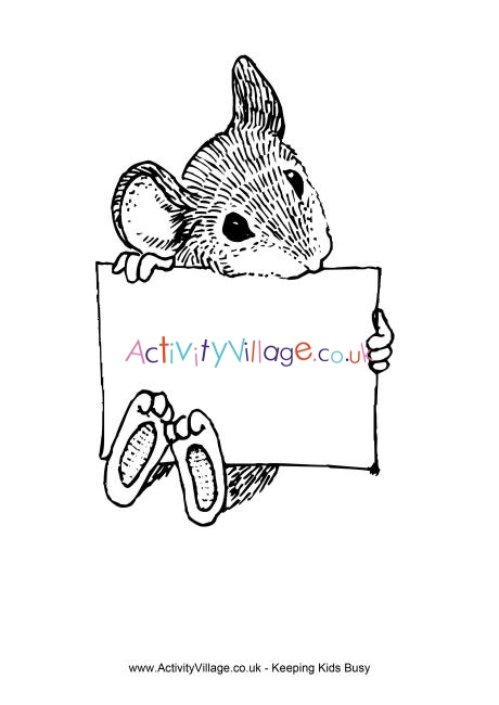 Rat sign colouring page