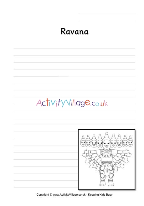 Ravana writing page