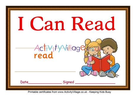 Reading certificate i can read