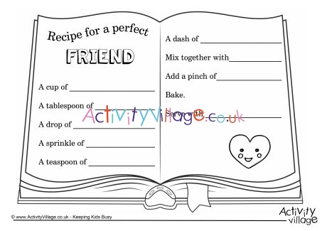 Recipe for a perfect friend